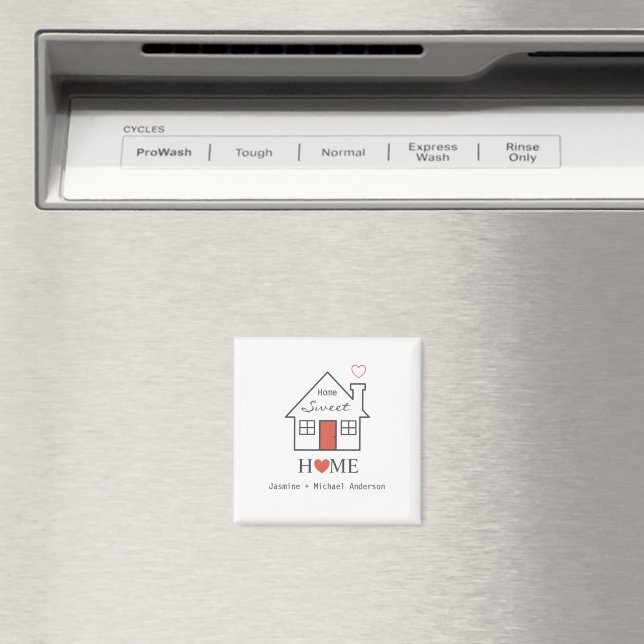 Home Sweet Home personlig Magnet (In Situ (Dishwasher))
