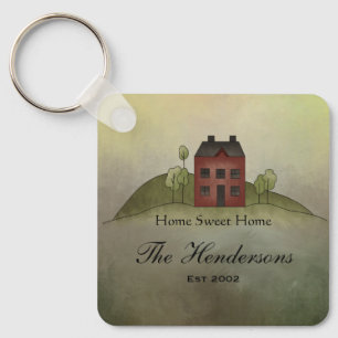 Home Sweet Home Personlig Namn nyckelring