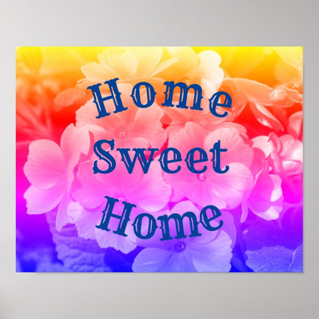 Home Sweet Home Primrose Flowers Poster (Framsidan)