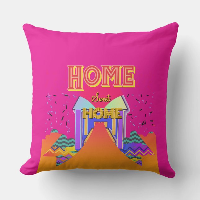 Home Sweet Home Shock rosa Kudde (Framsida)