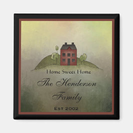 Home Sweet Home Square Fridge Magnet