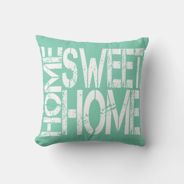 Home Sweet Home Typography Dekorativ kudde (Framsida)