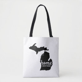 Home Sweet Home Typography & Michigan Silhouette Tygkasse