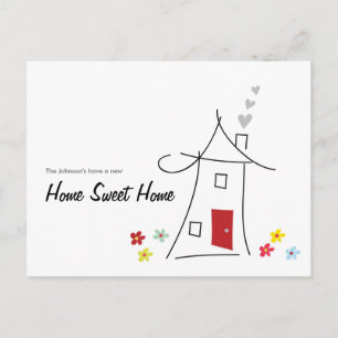 Home Sweet Home Vi Flyttat vykort