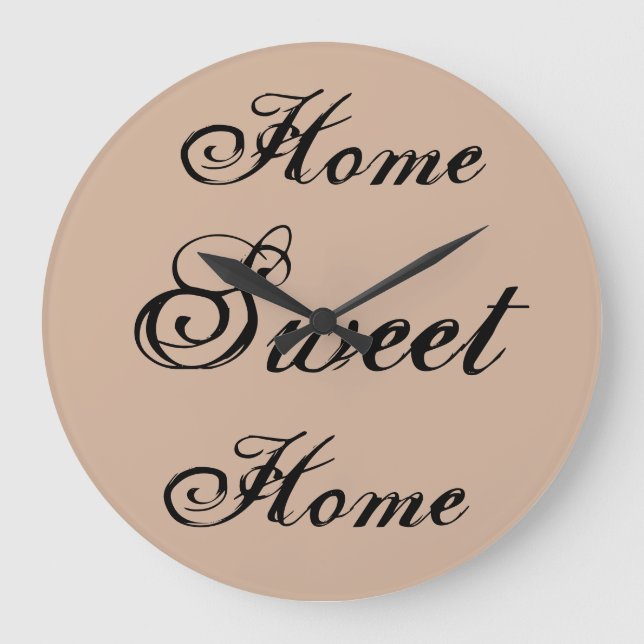 ~Home Sweet Home~ WALLCLOCK, ANPASSAT DET! Stor Klocka (Framsida)