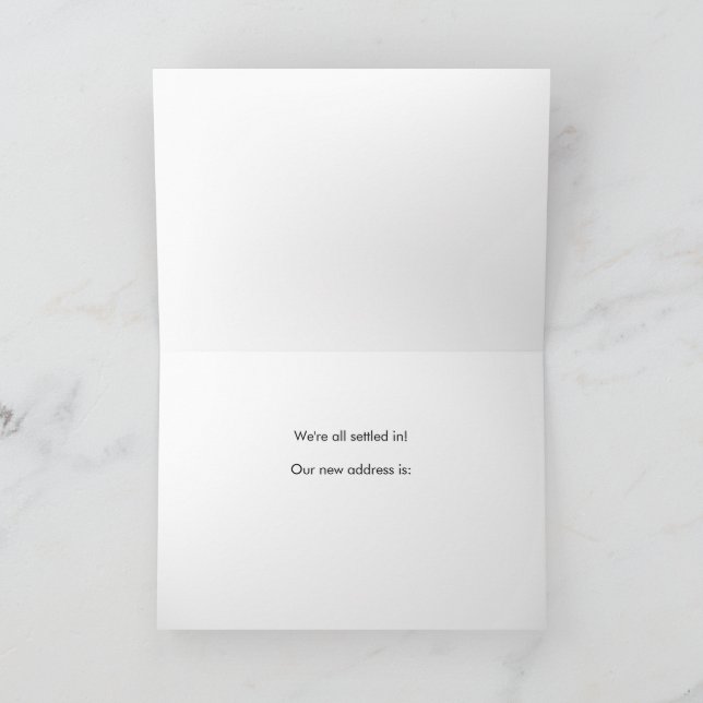 Home Sweet Home Worm and Apple Moving Announcement Tack Kort (Inuti)