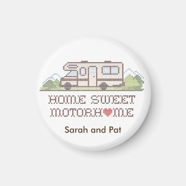 Home Sweet Motor Home Magnet (Framsidan)