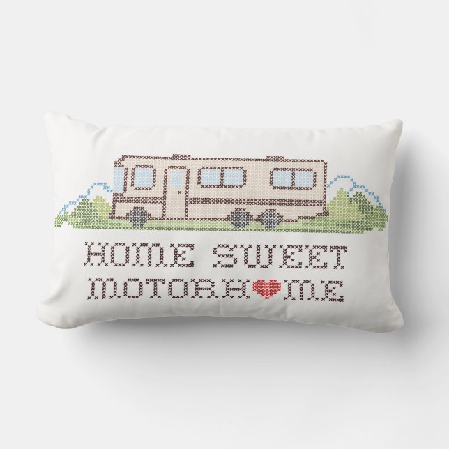 Home Sweet Motor Home Pillow Lumbarkudde (Framsida)