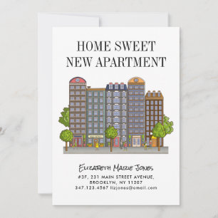 Home Sweet New Apartment Flyttat till City Flytta Meddelande