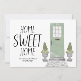 Home Sweet-Vi har flyttat för främre dörrar Meddelande