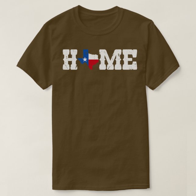 Home Texas Flagga T Shirt (Design framsida)