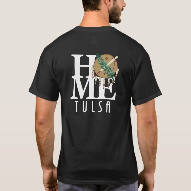 HOME Tulsa Oklahoma (återtryck) T Shirt (Baksida)
