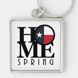 HOME Vår Texas Fyrkantig Silverfärgad Nyckelring