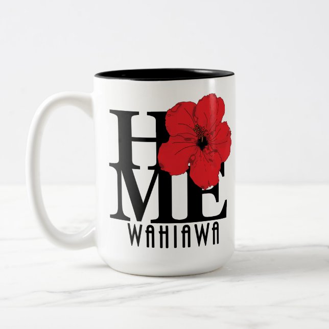 HOME Wahiawa Hawaii Red 15oz Två-Tonad Mugg (Vänster)