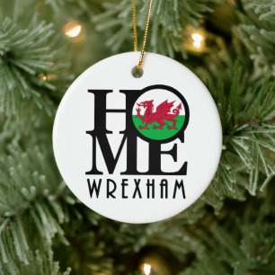 HOME Wrexham Wales Julgransprydnad Keramik