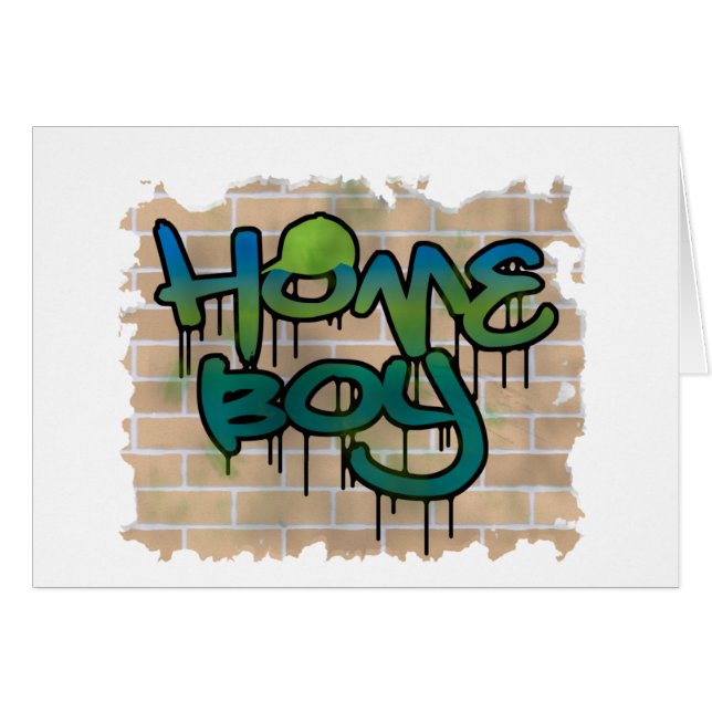 homeboygraffiti-design hälsningskort (Framsidan Horizontal)