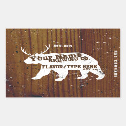 Homebreetiketter för Anpassadet personlig Rektangulärt Klistermärke