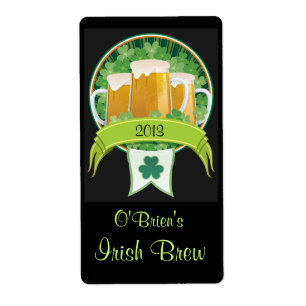 HomebreIrish Beer Label Fraktsedel