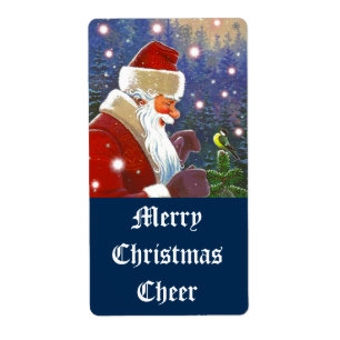 Homebreiska Beer Vin Helgdag Santa Cheer-etiketter Fraktsedel