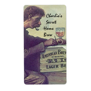 Homebreiska förråd med homebreetiketter fraktsedel