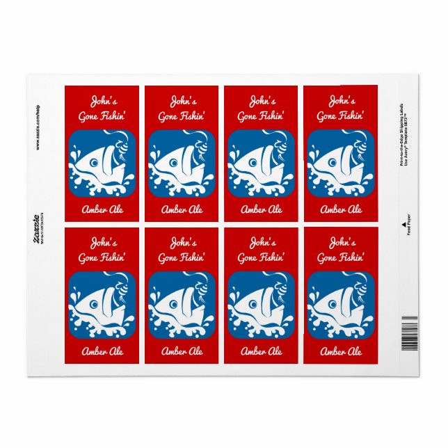 Homebreiska förråd med homebreetiketter fraktsedel (Helt Ark)