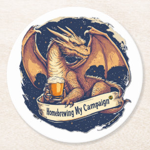 Homebreitering RPG-underlägg Underlägg Papper Rund