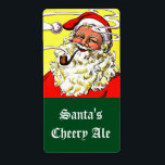 Homebrepipa Rök Lycklig tometiketter Fraktsedel<br><div class="desc">Vintage Santa med en Lycklig Ansikte på den heliga juletiketten till din speciella homebrew ~ lägg till en underbar avslutande beröring till dina Helgdag Spirits! Den "öl namn" som visas på hemmabruktens etiketter är en mall så att du enkelt kan ändra den till valfri Namn. ****Innan du beställer ska du...</div>