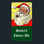 Homebrepipa Rök Lycklig tometiketter Fraktsedel<br><div class="desc">Vintage Santa med en Lycklig Ansikte på den heliga juletiketten till din speciella homebrew ~ lägg till en underbar avslutande beröring till dina Helgdag Spirits! Den "öl namn" som visas på hemmabruktens etiketter är en mall så att du enkelt kan ändra den till valfri Namn. ****Innan du beställer ska du...</div>