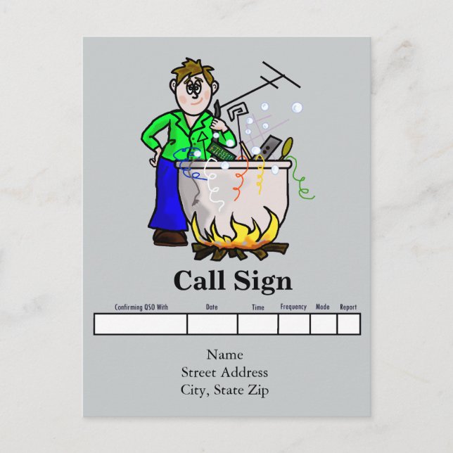 Homebrew Ham QSL-kort Anpassa det! Vykort (Framsida)