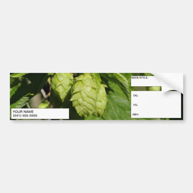 Homebrewers mossig Kegetikett Bildekal (Framsidan)