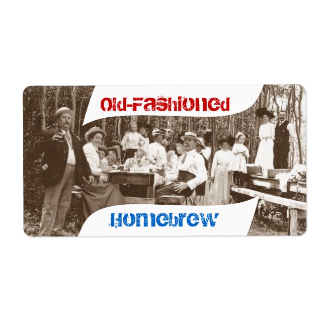 Homebrewing Beer Flaska-etikett Gamla Brew Fraktsedel (Framsidan)