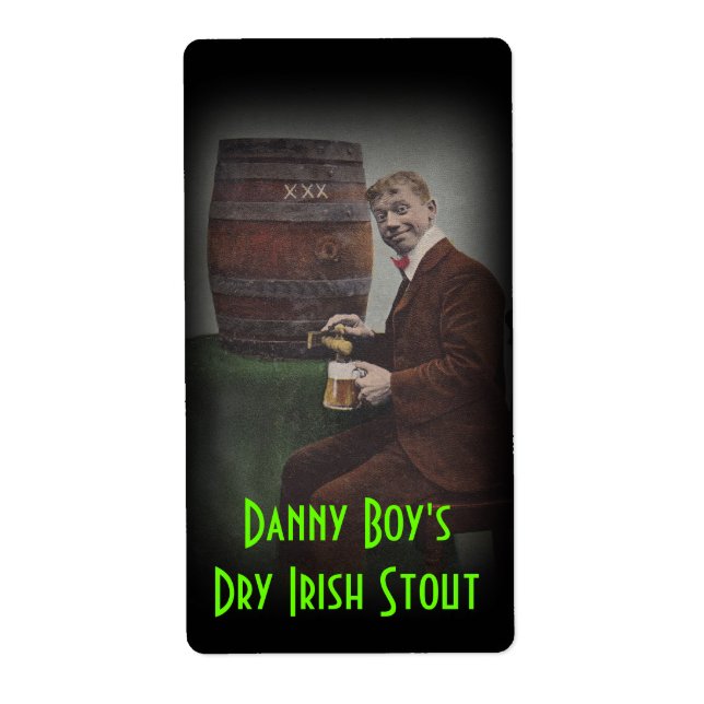Homebrewing Beer Label Danny Boy's Irish Stout Fraktsedel (Framsidan)