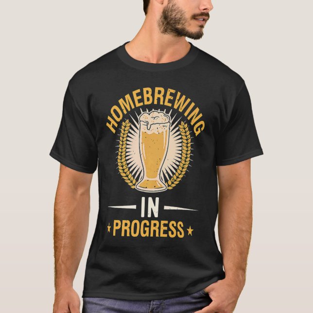 Homebrewing In Progress Beer Brewing Alcohol Drink T Shirt (Framsida)