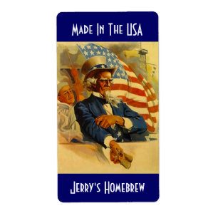 Homebrewing öl märker Uncle Sam gjord i USA Fraktsedel