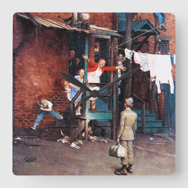 Homecoming G.I. Fyrkantig Klocka (Framsida)