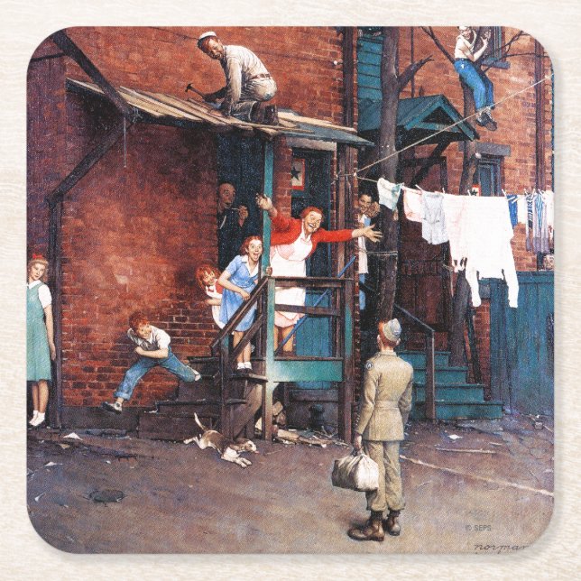 Homecoming G.I. Underlägg Papper Kvadrat (Framsidan)