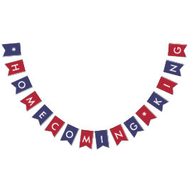 Homecoming Kung American Flagga Färg Typography