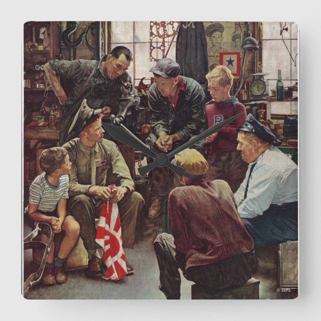 Homecoming Marine Fyrkantig Klocka (Framsida)