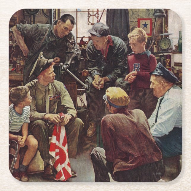 Homecoming Marine Underlägg Papper Kvadrat (Framsidan)