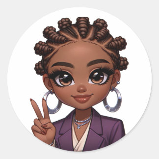 Homegirl inte värd min PEACE Runt Klistermärke