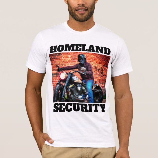 HOMELAND SECURITY BIKER MOTORCYCLIST T-SHIRTS (Framsida)