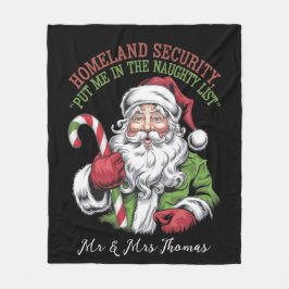 Homeland Security Lägg mig i Naughty List Ludny Fleecefilt