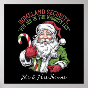 Homeland Security Lägg mig i Naughty List Ludny Poster