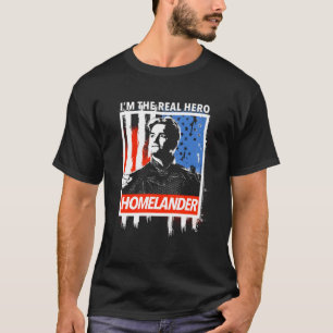 Homelander jag är den riktiga Hero-amerikanska Fla T Shirt