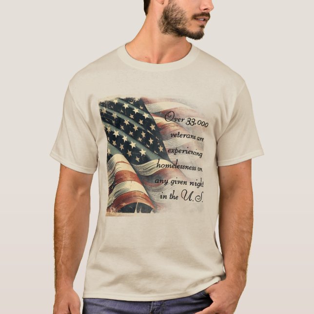 Homeless Veteran Awareness T-Shirt (Framsida)