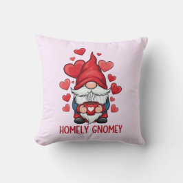 Homely homey Red hearts gnome design Kudde