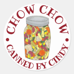 Homemade Amish PA Dutch Chow Chow Canned by by Runt Klistermärke