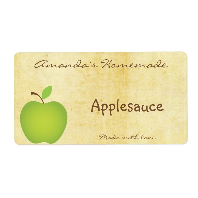 Homemade Apple Canning Label Fraktsedel (Framsidan)