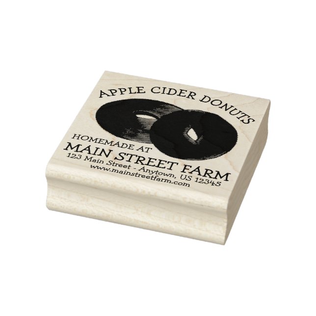 Homemade Apple Cider Donuts Doughnut Farm Fresh Stämpel (Stämpel)