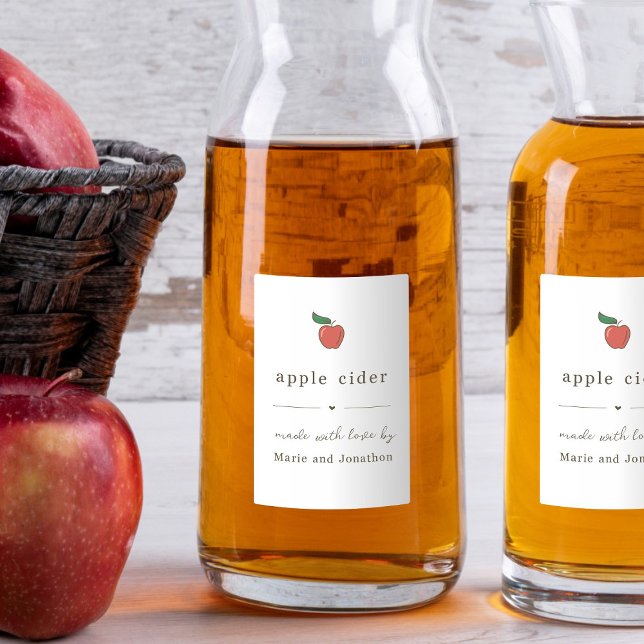 Homemade Apple Cider Gift-etikett Mat Etikett (Skapare uppladdad)